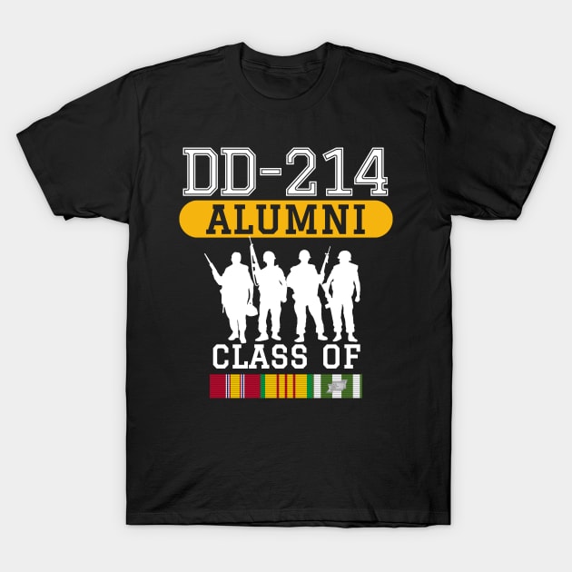 DD-214 Alumni Class of Vietnam Veteran Pride T-Shirt by Revinct_Designs